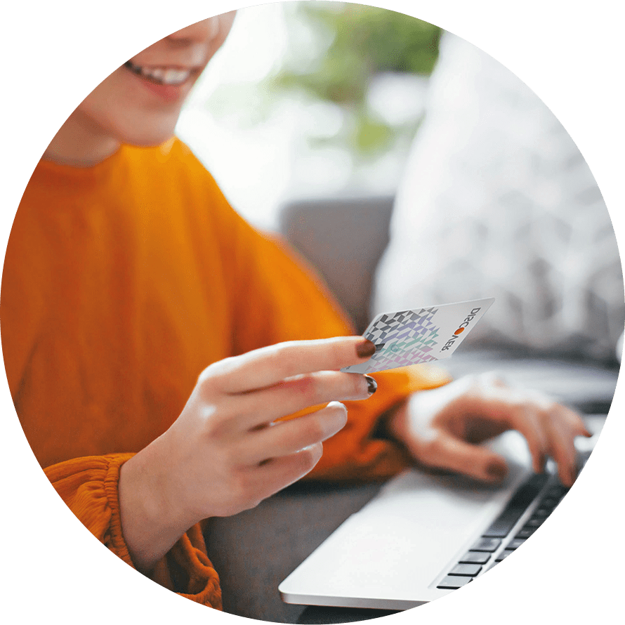 typing in discover card number while shopping